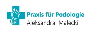 Fuß kombiniert mit medizinischem Kreuz und Praxisname